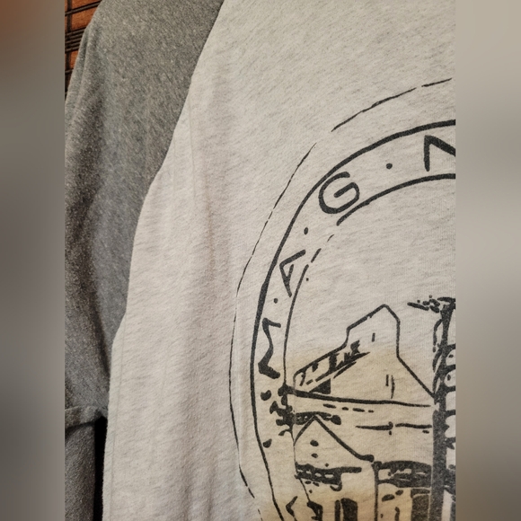 Gray and White Raglan T-Shirt - Picture 3 of 8